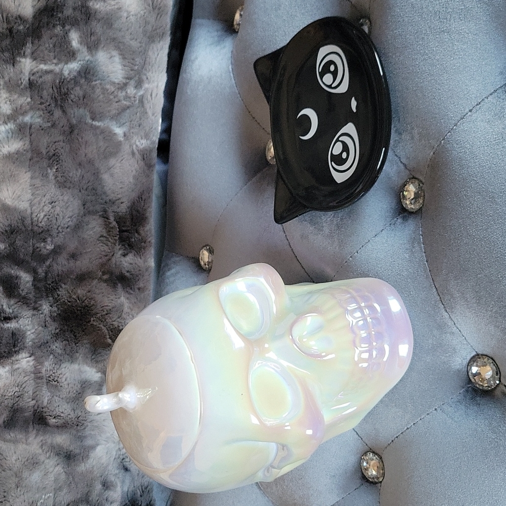 Killstar lot - Skull Cookie Jar and Meowgical Catch-all Dish